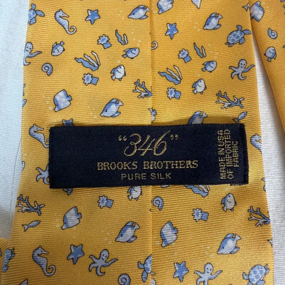 Brooks Brother Yellow Silk Tie 3” 56”